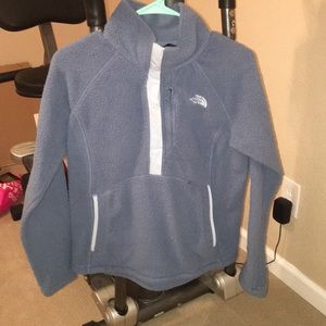 Northface blue sherpa pullover